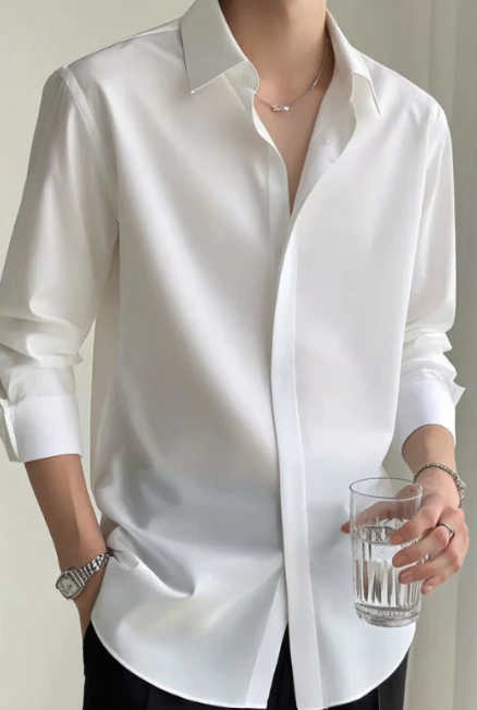 Áo Sơ Mi Nam Tay Dài Basic Cao Cấp - Ảnh 3